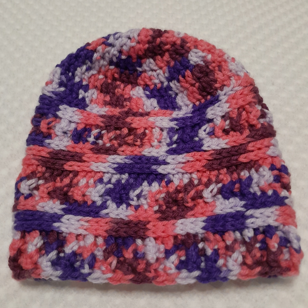 Vibrant Multicolor Knit Girls Beanie